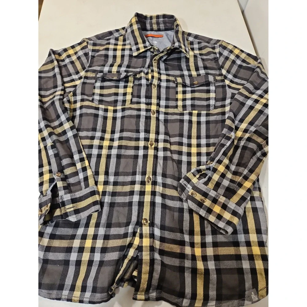 The North Face Plaid Flannel Shirt Mens XL Multicolor Button Up Long Sleeve(1904